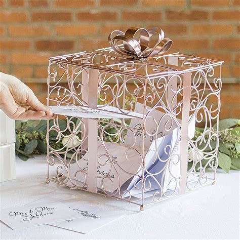 metal wedding gift card holder box|metal card holders for men.